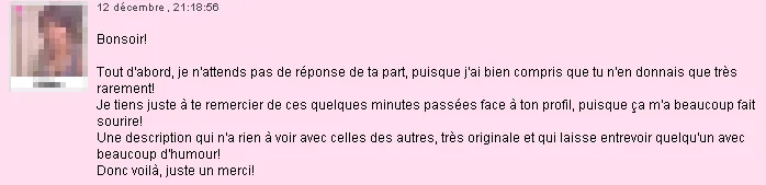 Mail reçu sur AdopteUnMec