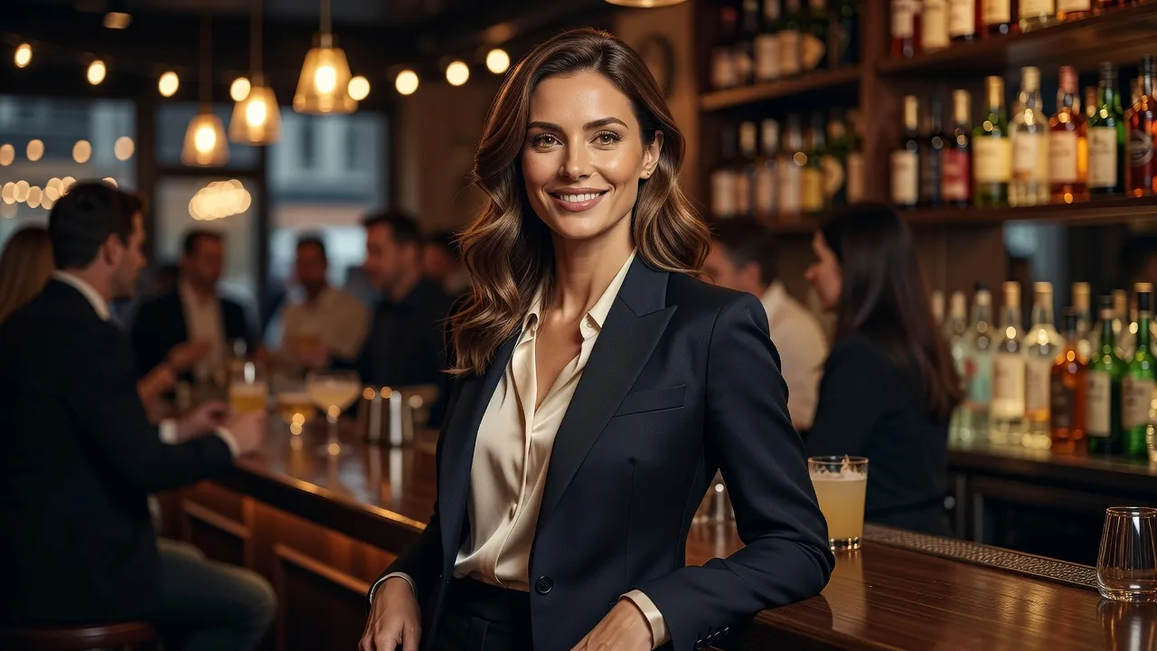 Homme et femme complices dans un bar, illustrant le recadrage d'un test social par l'humour