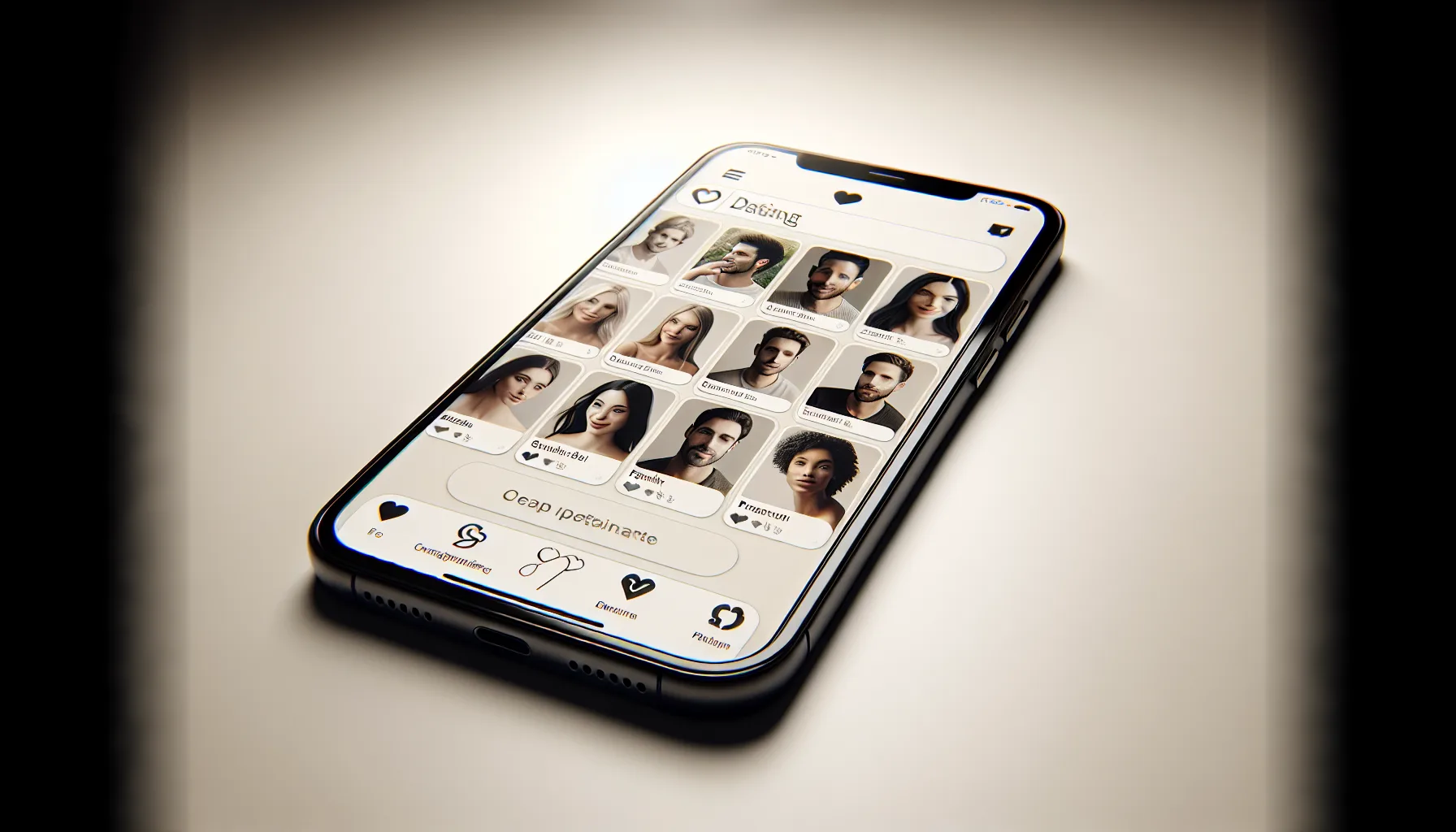 Smartphone avec application de rencontre moderne